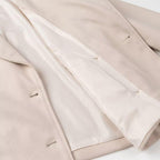 Women's Elegant Wool Jacket with Double-Breasted Button Placket and Modern Details