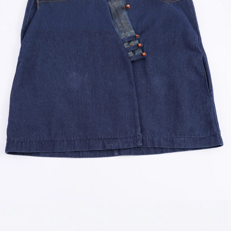 Women's Elegant Asian-Style Combination Jacket with Kimono Details