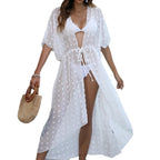 Elegant Beach Cover-Up with Fashionable Knot