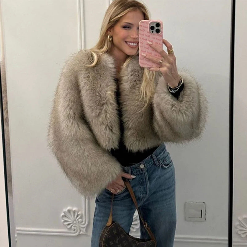 Elegant Faux Fur Jacket