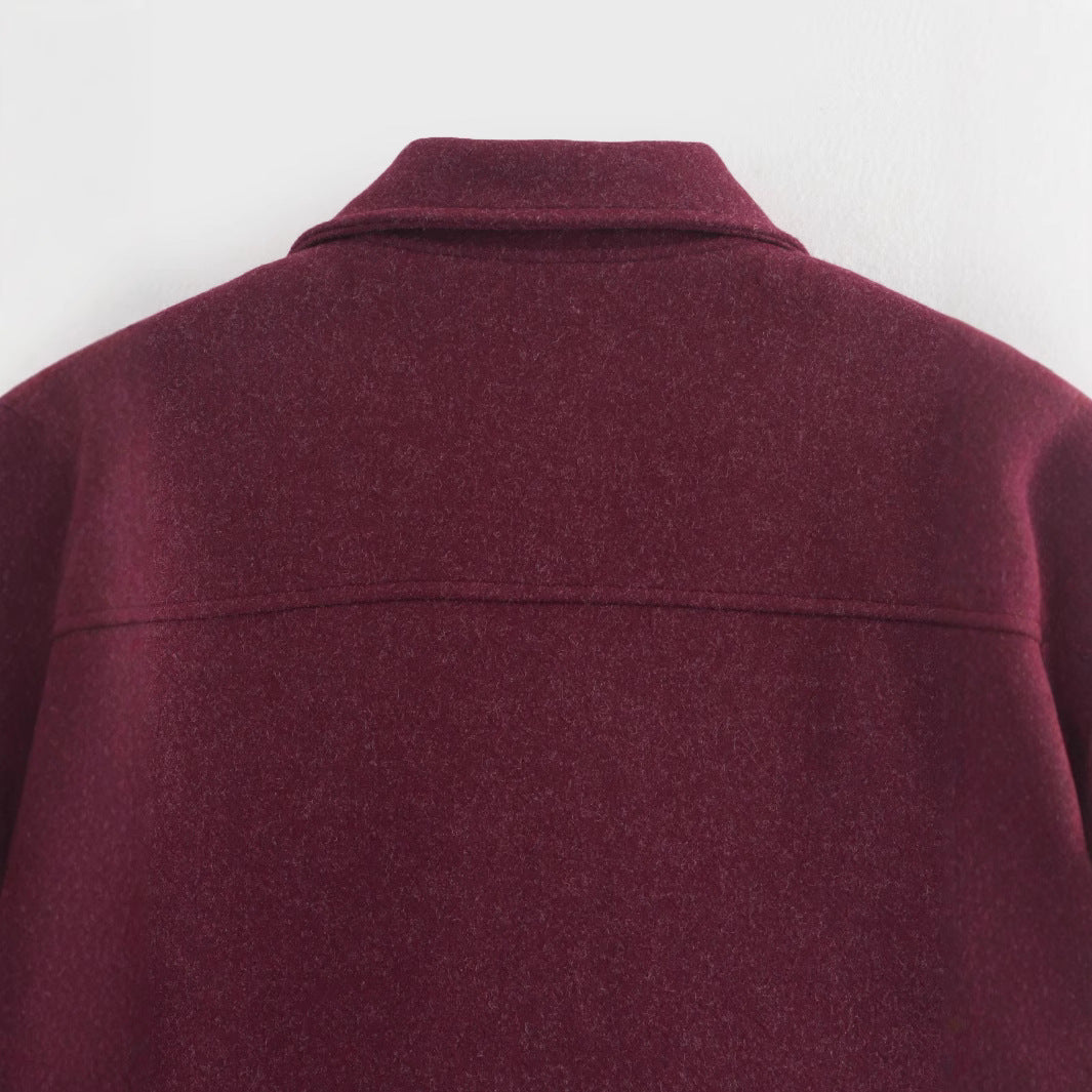 Women's Cropped Utility Jacket with Large Pockets and Modern Cut