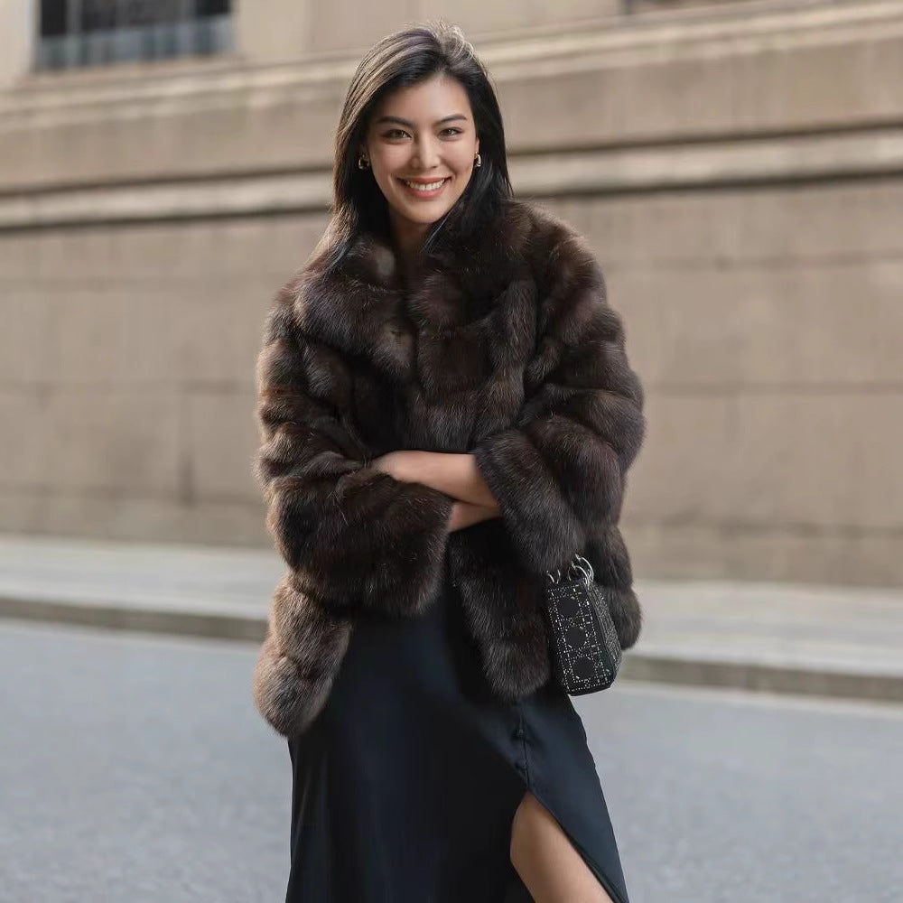Elegant Faux Fur Short Jacket