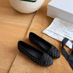 Women's Animal Print Ballet Flats with Elegant Strap