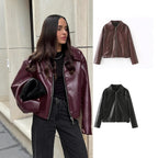 Women's Elegant Faux Leather Jacket