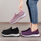 Women's Breathable Comfort Sneakers with Elastic Insert and Cushioning Sole