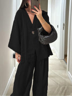 Women's Casual Linen Pantsuit