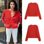 Elegant Knit Cardigan with Practical Pockets