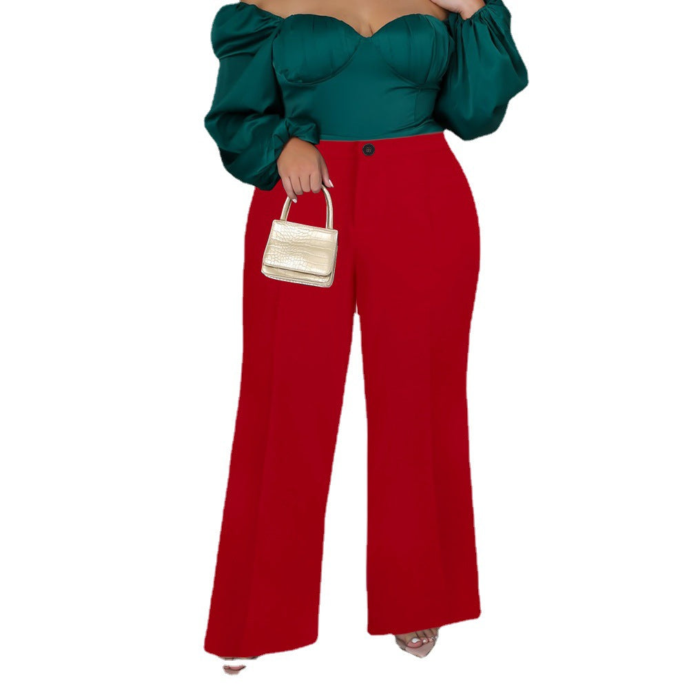 Women's Elegant High-Waisted Flared Pants