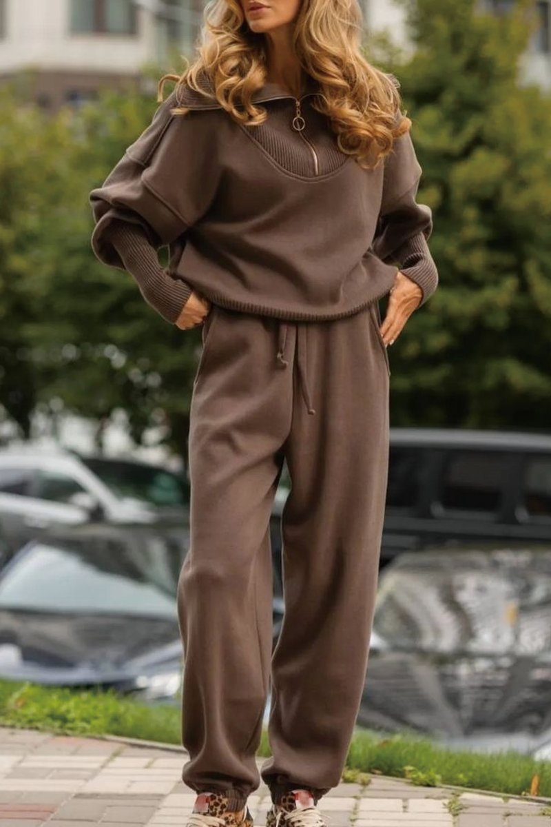 Women's Comfortable Loungewear Set with Hoodie and Elastic Waist