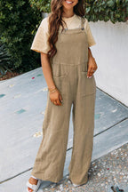 Women's Casual Overall with Pockets and Wide Leg