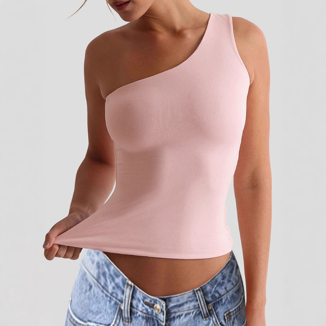 Women's Asymmetric Elastic Tank Top