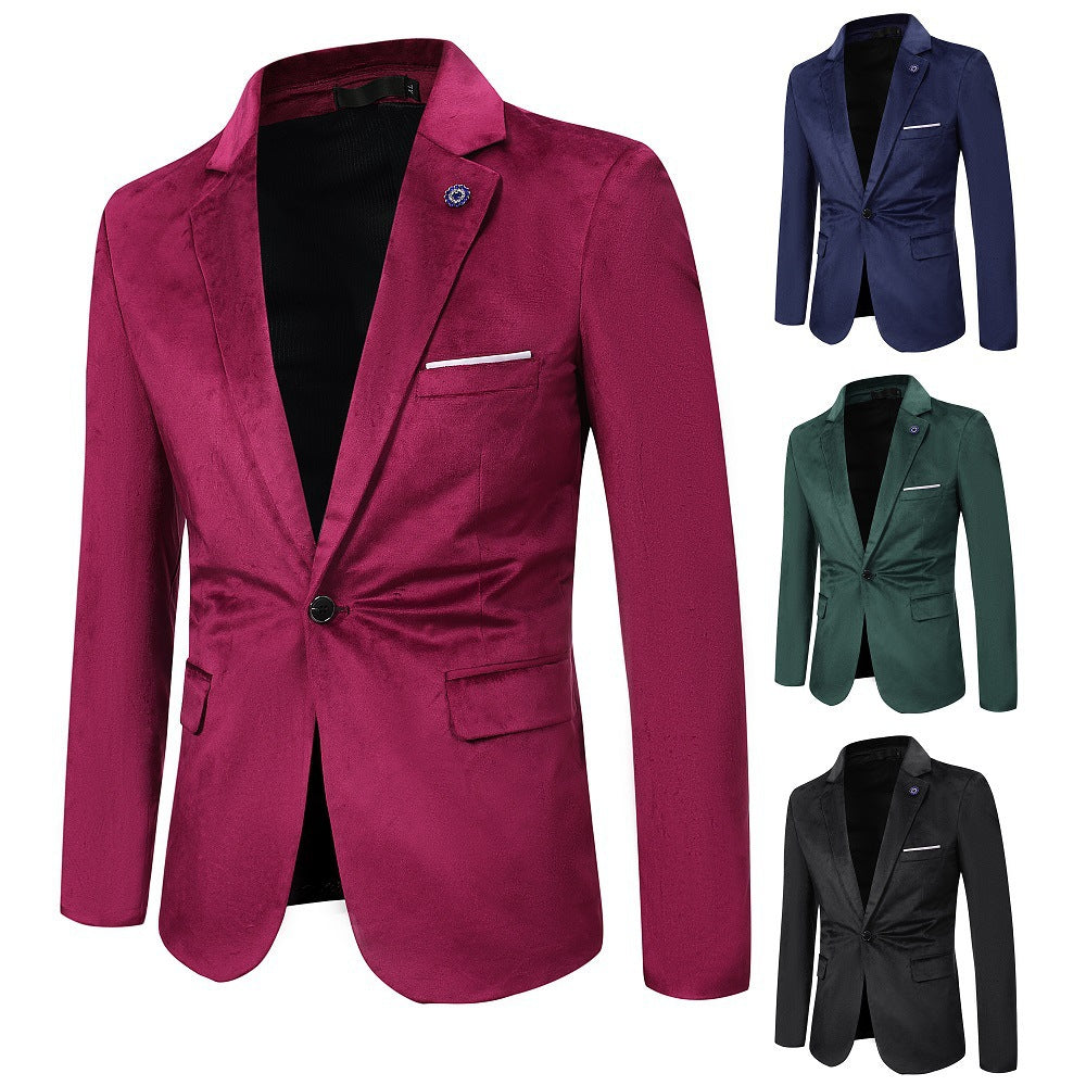 Women's Elegant Slim Fit Velvet Blazer