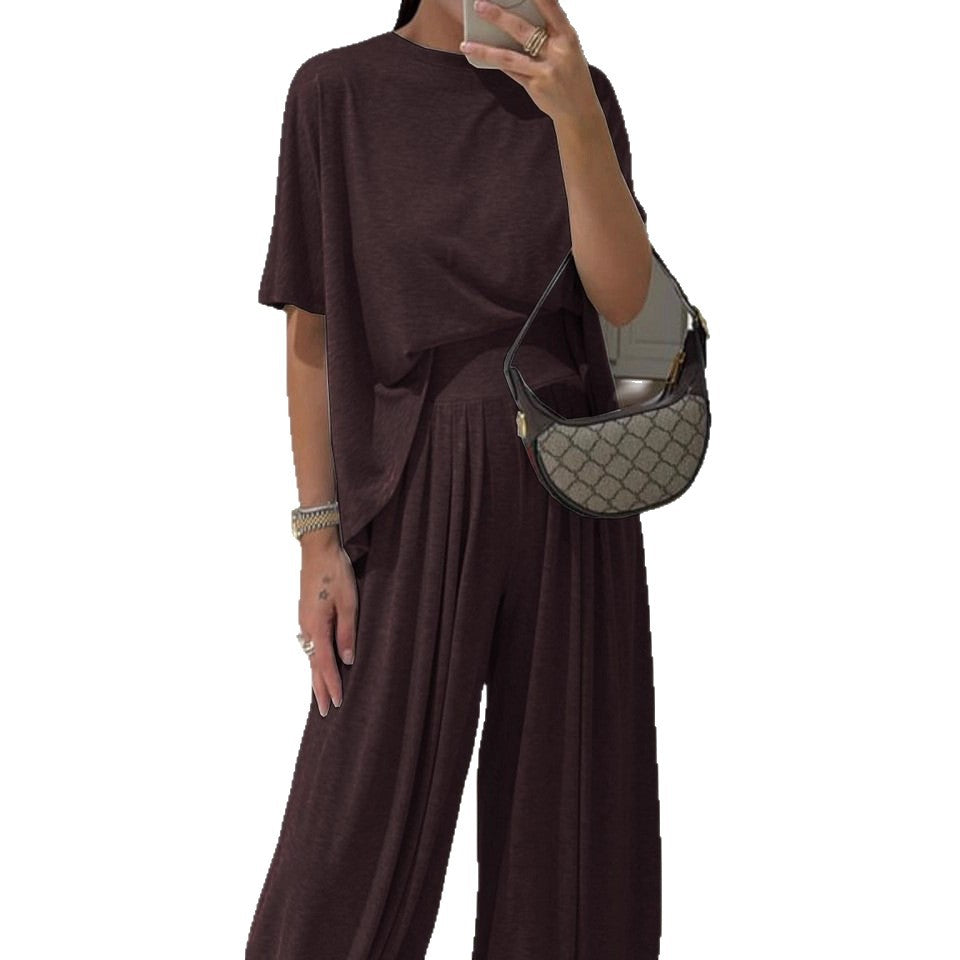 Women's Comfortable Wide-Leg Set