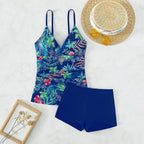 Women's Floral High-Leg Swimsuit Set