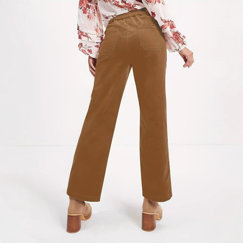 Women's High-Waisted Pleated Trousers
