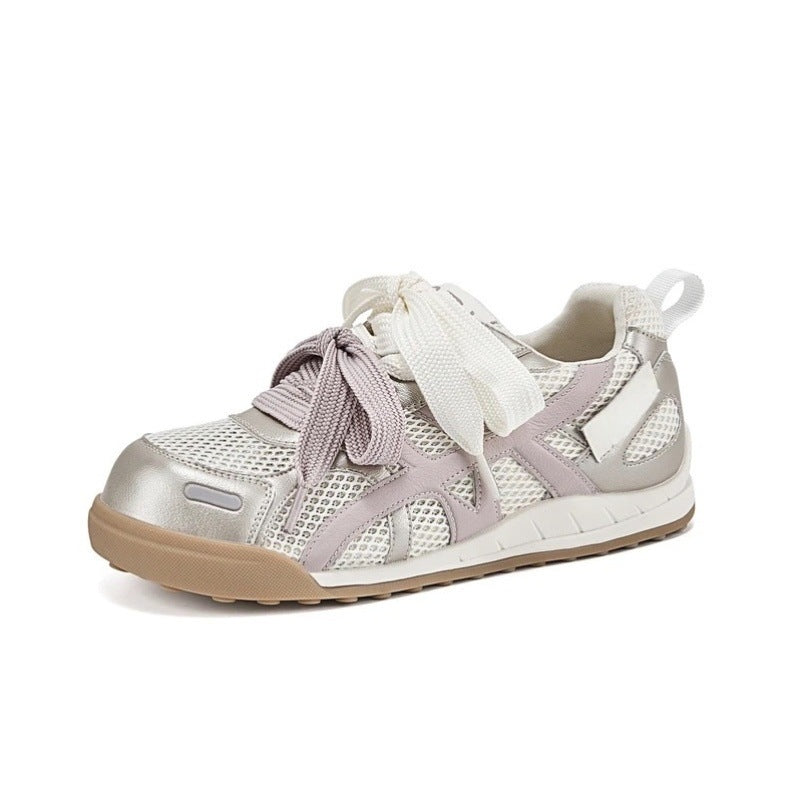 Women's Breathable Casual Sneakers with Trendy Mesh and Playful Lacing