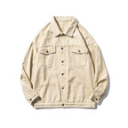 Women's Casual Utility Jacket with Classic Snap Buttons and Practical Pockets