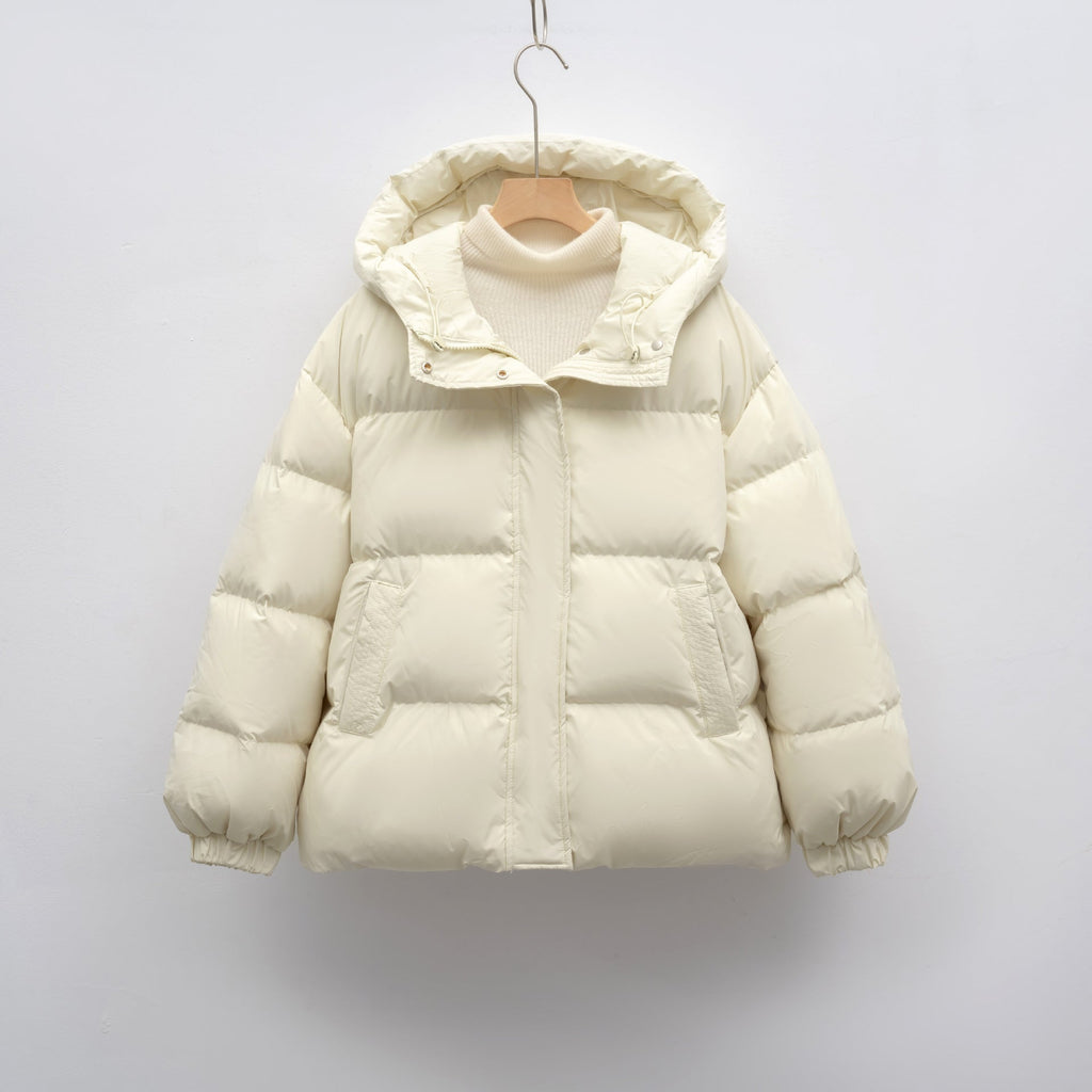 Women's Fashionable Winter Jacket with Voluminous Puff Sleeves