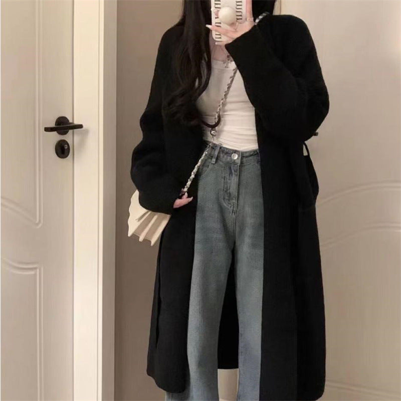 Women's Cozy Oversized Cardigan with Puff Sleeves