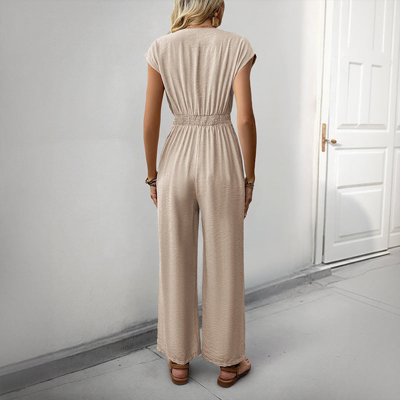 Elegant Button-Detail Jumpsuit