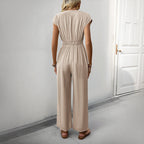 Elegant Button-Detail Jumpsuit