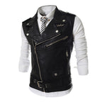 Women's Biker Vest with Asymmetric Zipper
