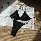Women's Swimwear with Decorative Lace-Up Details