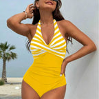Women's Elegant Striped Swimsuit