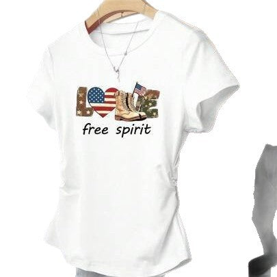 Women's Crop T-Shirt with Fitted Cut and Modern Design