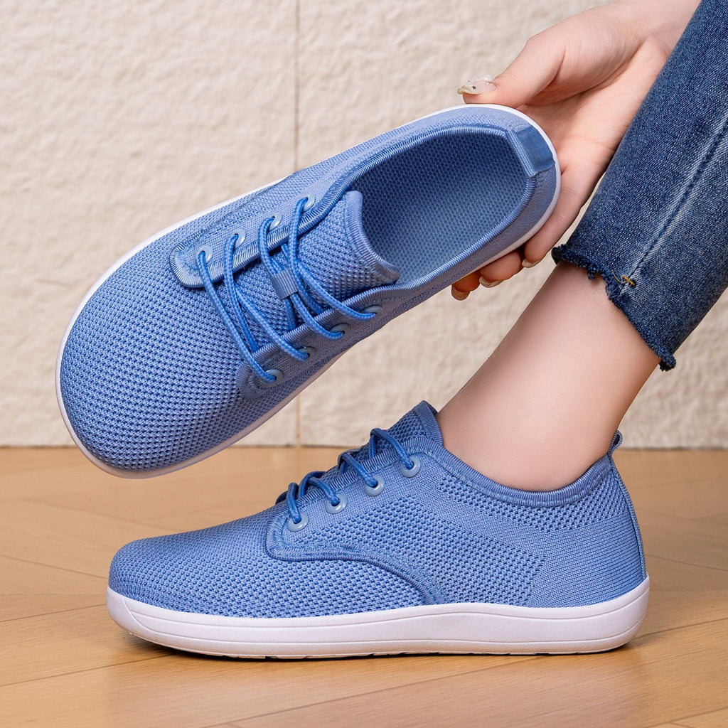 Women's Breathable Sneakers with Elastic Leather Upper
