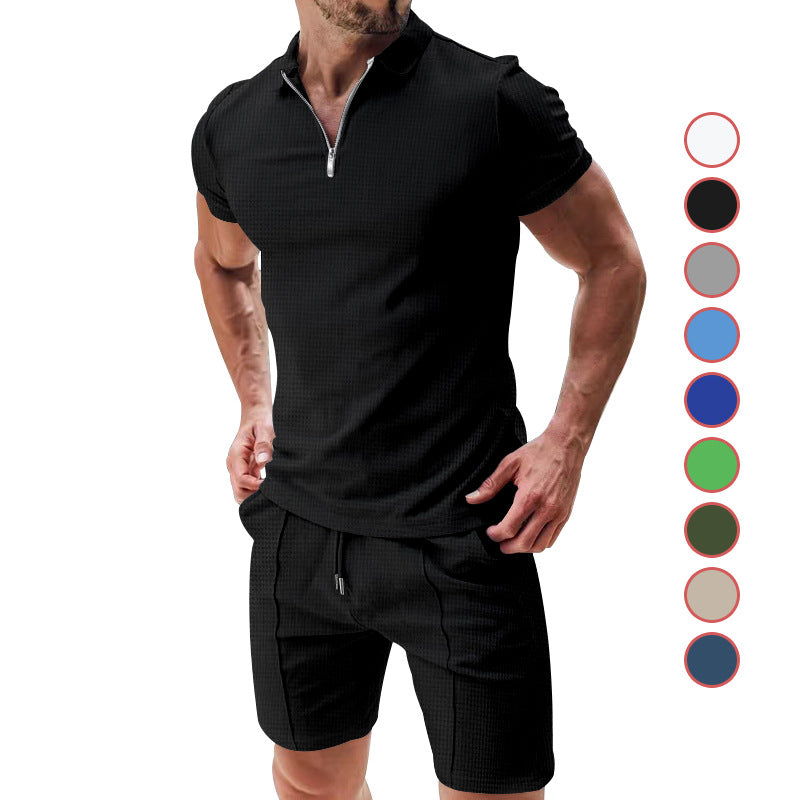 Men's Polo Shirt and Chino Shorts Set