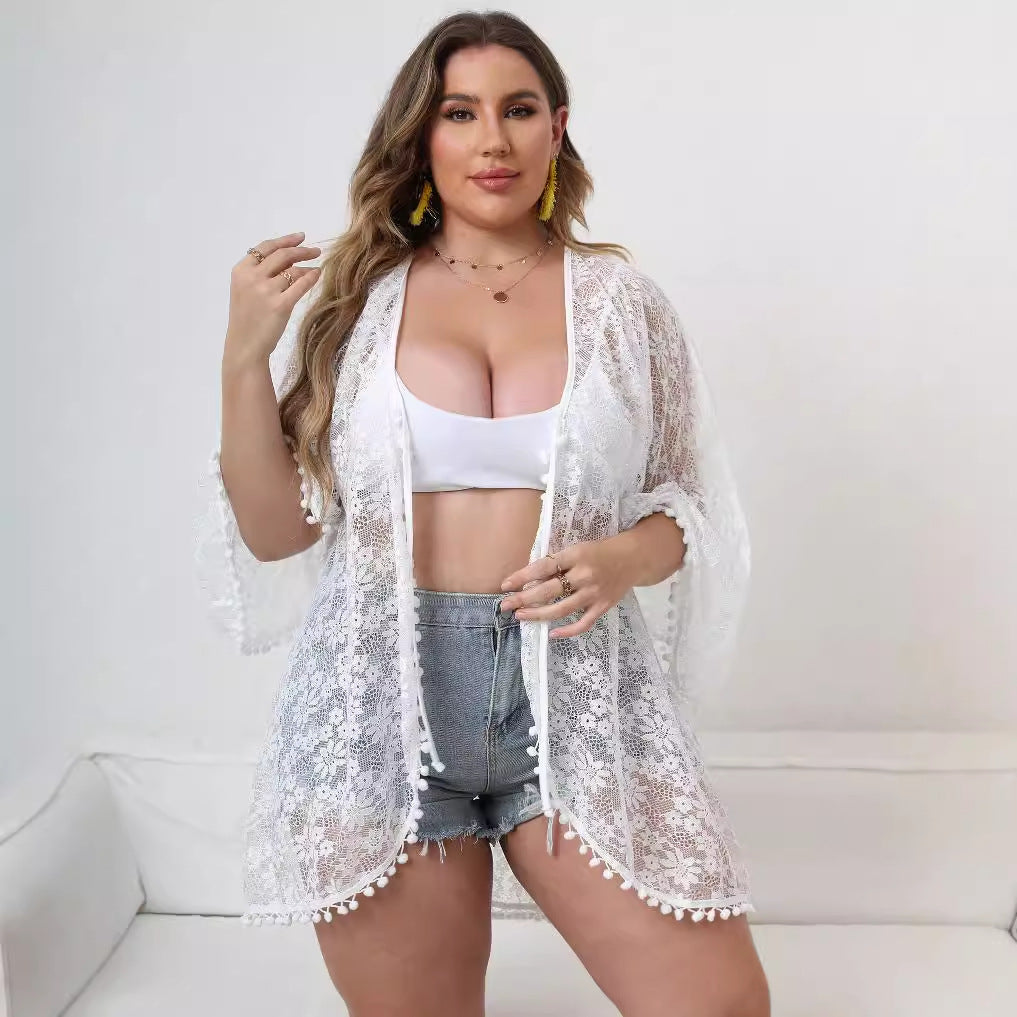 Women's Elegant Lace Beach Cover-Up