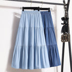 Women's Casual Vintage-Style Midi Skirt