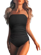 Women's Bandeau Swimsuit with Side Ruching