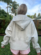 Women's Comfortable Hoodie with Short Zipper and Kangaroo Pocket