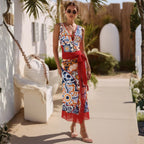 Women's Swimsuit with Elegant Wrap Bottom