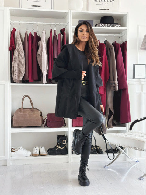 Women's Elegant and Casual Hooded Jacket in High-Quality Knit