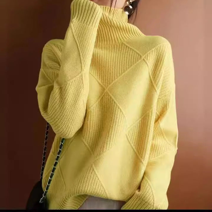 Women's Chunky Knit Turtleneck Sweater
