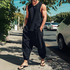 Men's Two-Piece Textured Jersey Lounge Set