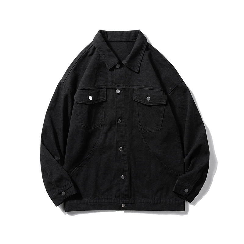 Women's Casual Utility Jacket with Classic Snap Buttons and Practical Pockets
