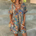 Casual V-Neck Wrap Jumpsuit