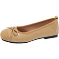 Women's Ballet Flats with Elegant Bow and High-Quality Glossy Finish