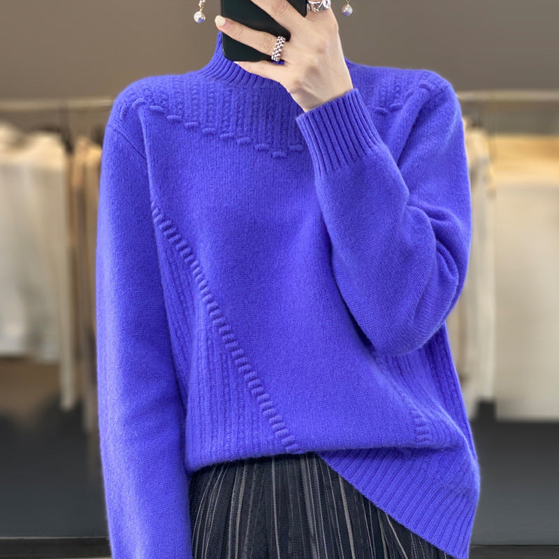 Women's Elegant and Comfortable Knit Sweater with Unique Design