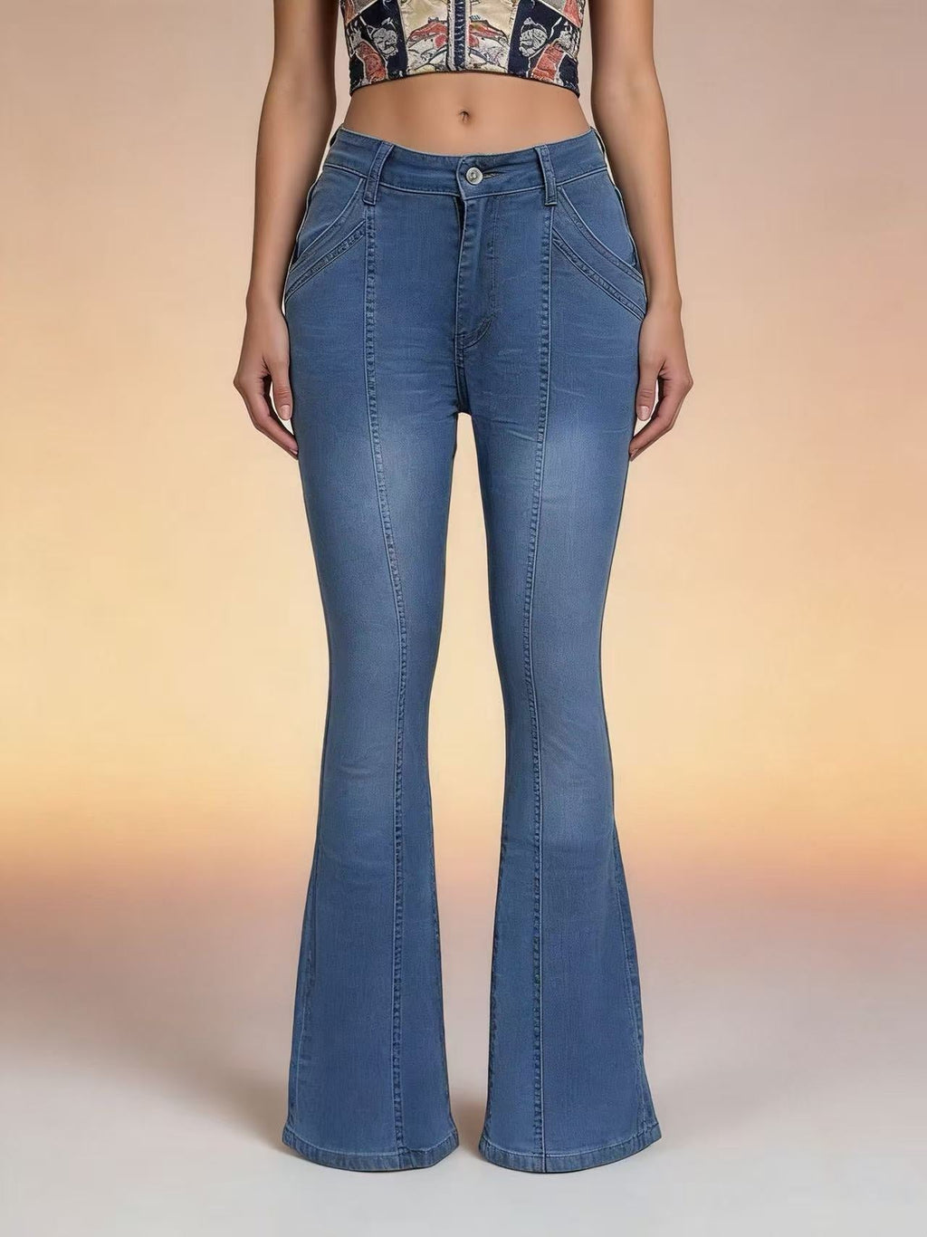 Women's High-Waisted Bootcut Jeans