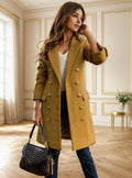 Women's Elegant Double-Breasted Blazer Coat