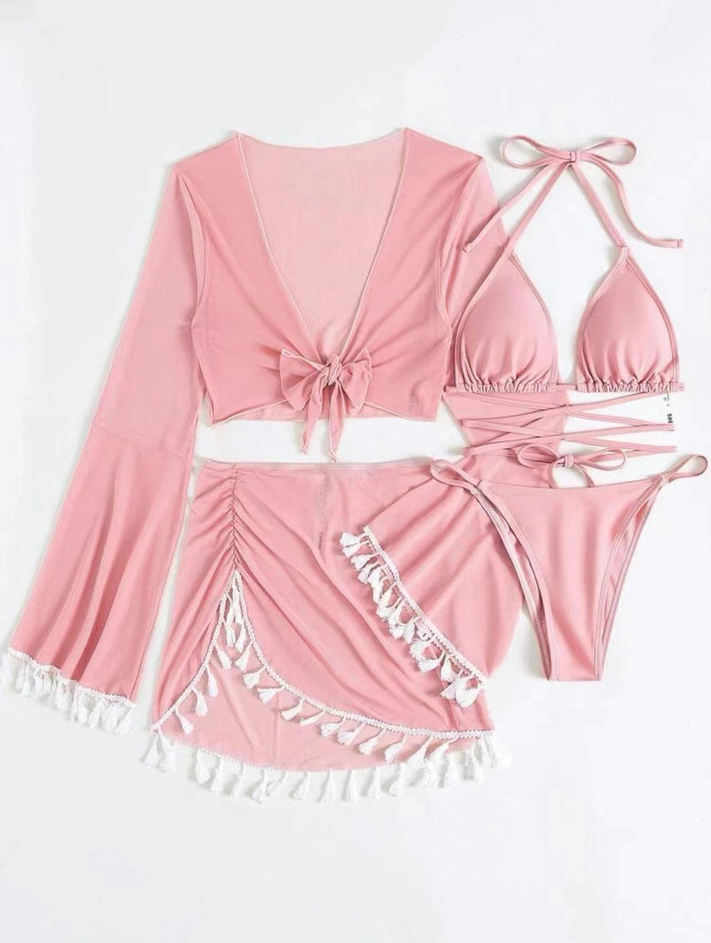 Women's Swim Set with Charming Fringe