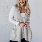Women's Knit Poncho with Side Pockets