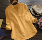 Women's Blouse with Elegant Button Placket and Modern Fit