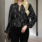 Women's Blouse Shirt with Striped Pattern