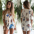 Casual Women's Blouse with Floral Pattern